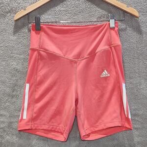 Adidas Pink Hyperglam Aeroready High Rise Tight Training Bike Shorts Size Small